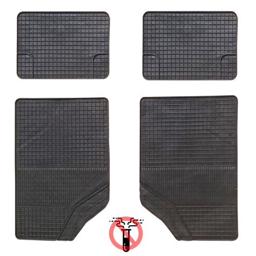 Gumiszőnyeg fekete 4db-os méhsejt mintás HQ