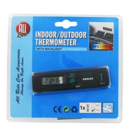 Hőmérő külső-belső háttérvilágítással AR00141 