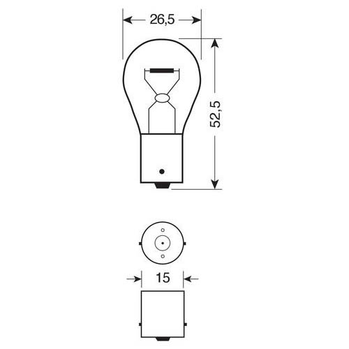 Izzó 12V/21W BA15s P21W 202075