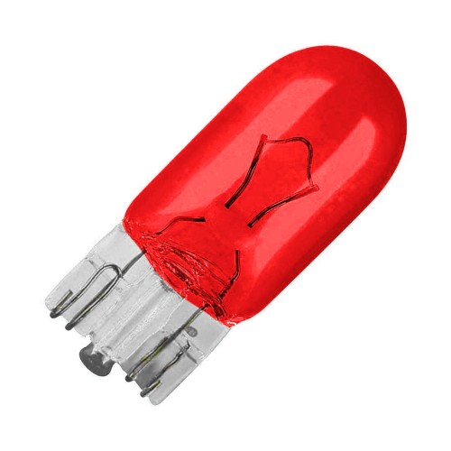 Izzó 12V/5W w2,1x9,5d piros OEM