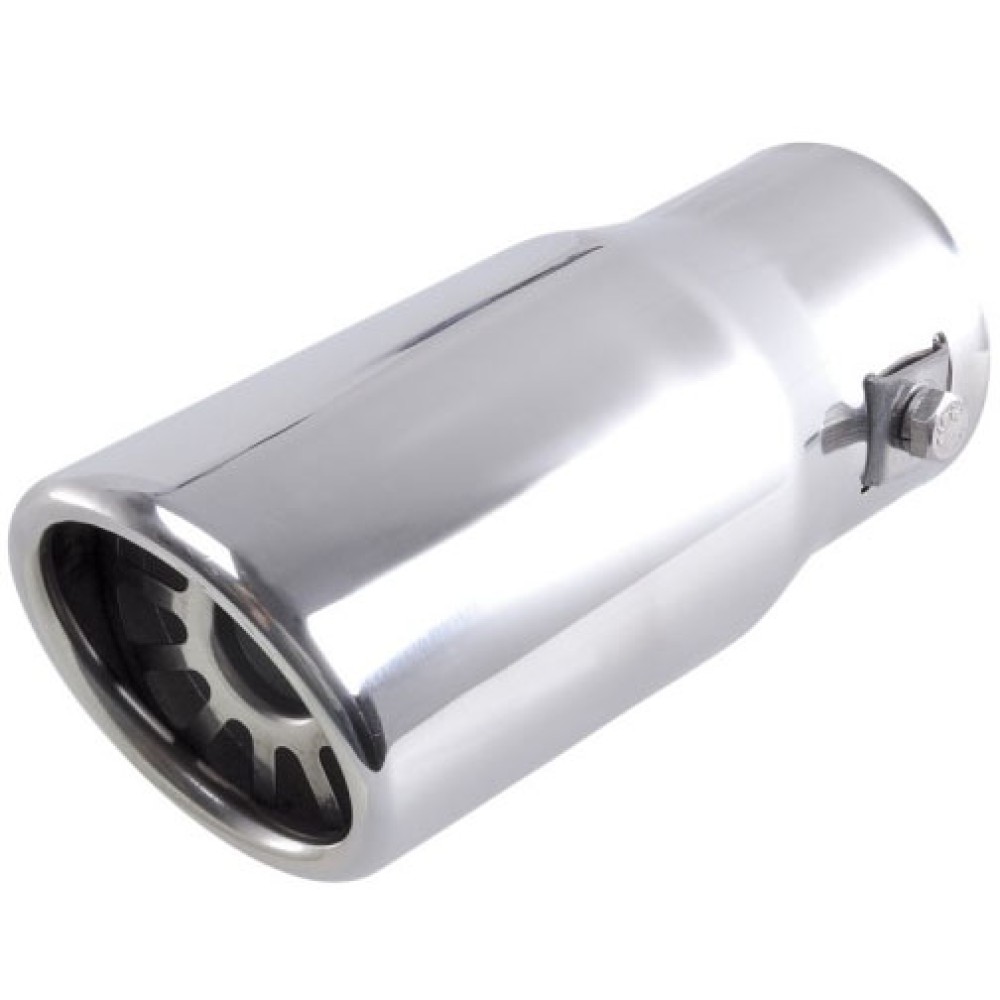 Kipufogóvég kerek/ferde krómozott duplafalú 63mm AM1038