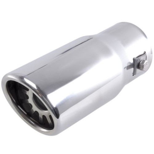 Kipufogóvég kerek/ferde krómozott duplafalú 63mm AM1038