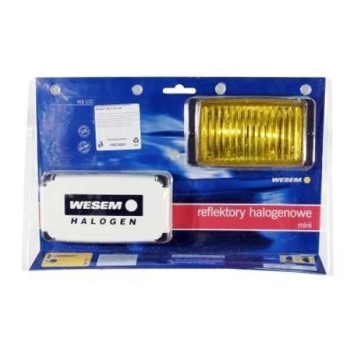 Ködlámpa sárga, bordázott, terítőfény Wesem 082.31