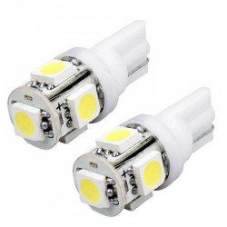 LED 12V/5W w2,1x9,5d fehér 5db SMD párban 9908
