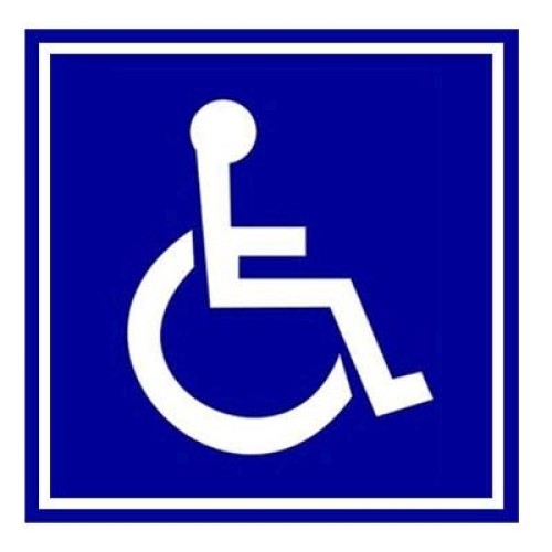 Matrica, mozgássérült jelzés 105x105mm
