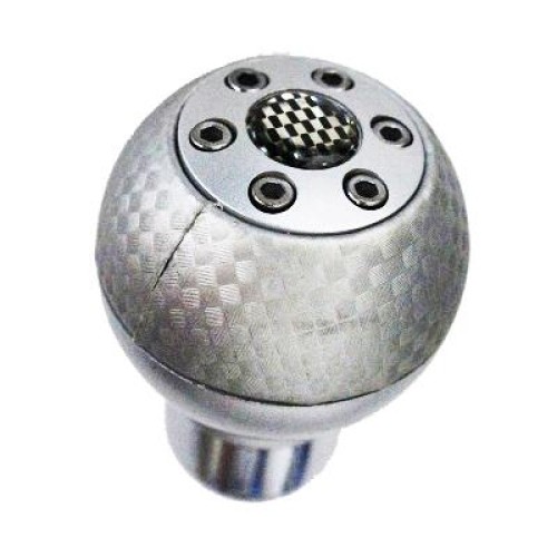 Sebességváltó gomb ezüst-karbon 1108