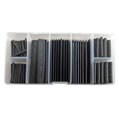 Zsugorcső készlet fekete színben 127db-os AET-HS103K