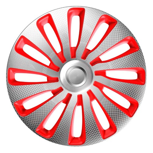 Dísztárcsa (17) Sepang Carbon Silver Red 4db-os garnitúra