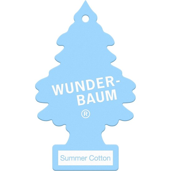 Illatosító Wunder-Baum Summer Cotton (frissen mosott ruha) illatú