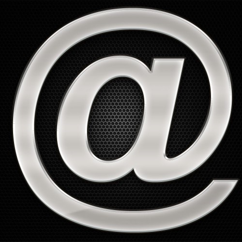 Öntapadó krómhatású műgyantás kukac írásjel 27 x 27 mm