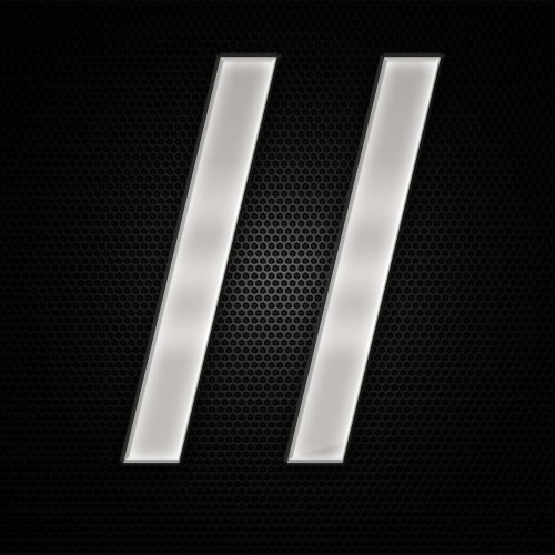 Öntapadó krómhatású műgyantás per (backslash) írásjel 27 x 27 mm