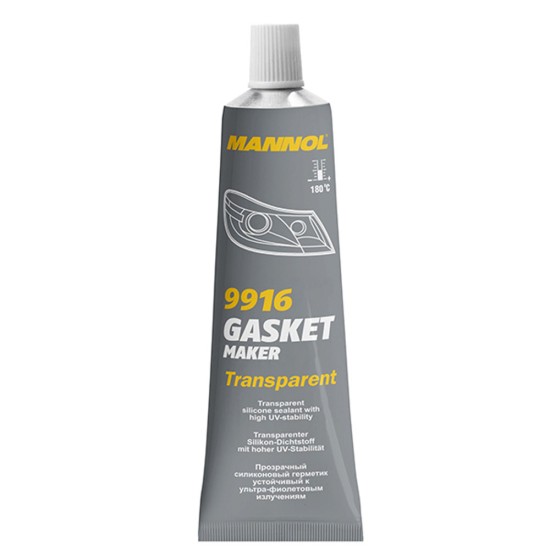 Szilikon tömítő paszta színtelen (+180°C), 85 g., Mannol 9916 Gasket Maker Transparent