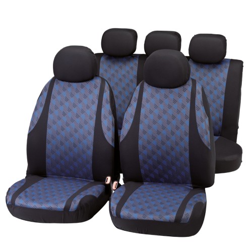 Üléshuzat univerzális  9db-os kék-fekete Jaquard 10024