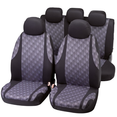 Üléshuzat univerzális  9db-os szürke-fekete Jaquard 10023