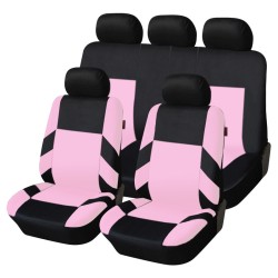 Univerzális üléshuzat garnitúra fekete-világos rózsaszín (osztható) Exlusive
