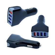 USB szivargyújtó töltő 4db USB porttal QC3/36 Watt/ 7A 12/24V QIHANG DO4 13564
