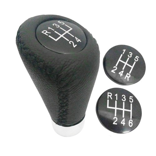 Váltógomb fekete bőrből, sebességjelöléssel (5 és 6 fokozat ) Race 17441 