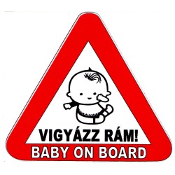 Vigyázz Rám! Baby On Board matrica 105x95mm