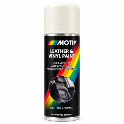 Bőr, műbör festék, közlekedési fehér (RAL9016) 200ml, Motip 04236