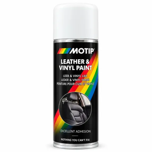 Bőr, műbőr festék, tiszta fehér (RAL9010) 200ml, Motip 04235