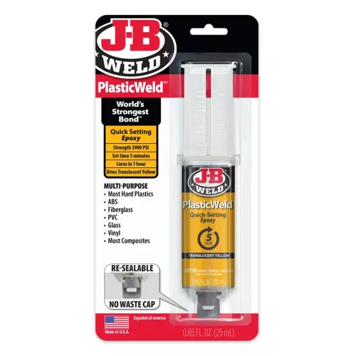 Kétkomponensű extra erős hézagkitöltő műanyag ragasztó, áttetsző J-B Weld 50132