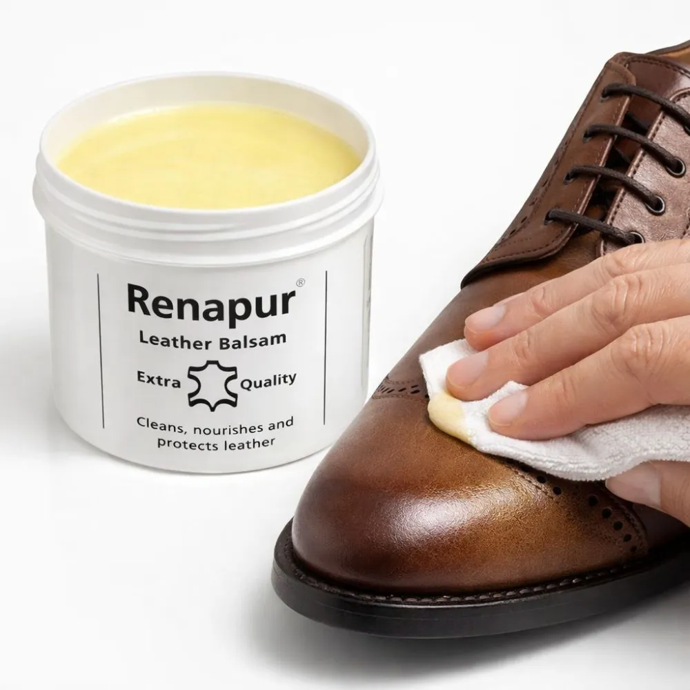 Renapur prémium minőségű bőrtárgy ápoló méhviaszos balzsam édes szantálfa illattal 200 ml