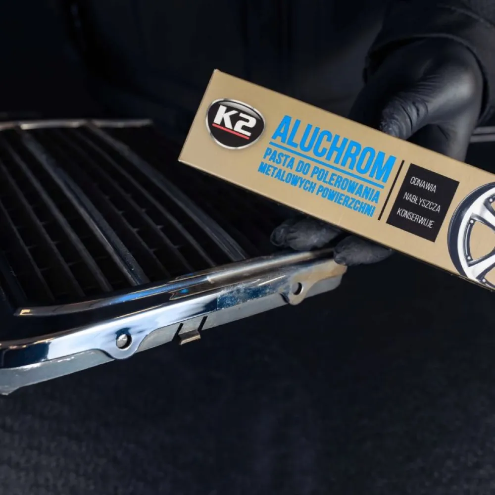 Króm- és fém fényesítő polírkrém 120 g. K2 Aluchrome K003