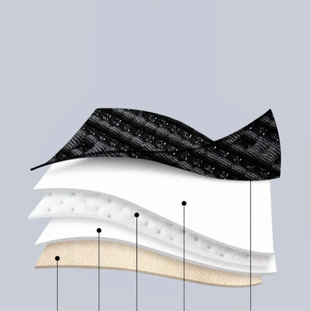 Üléshuzat garnitúra, 11 részes, prémium Ice Silk/PU bőr fekete-fehér, Autolife