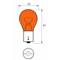 Izzó 12V/21W BA15s narancssárga (szimetrikus) index 343TB