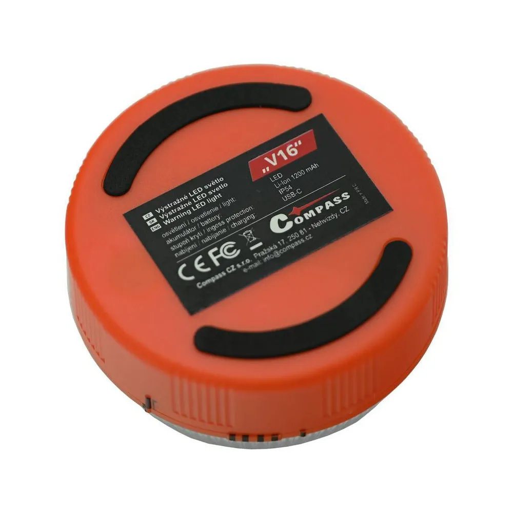 Vészvillogó mágneses biztonsági jelzőlámpa, tölthető V16 C-08913