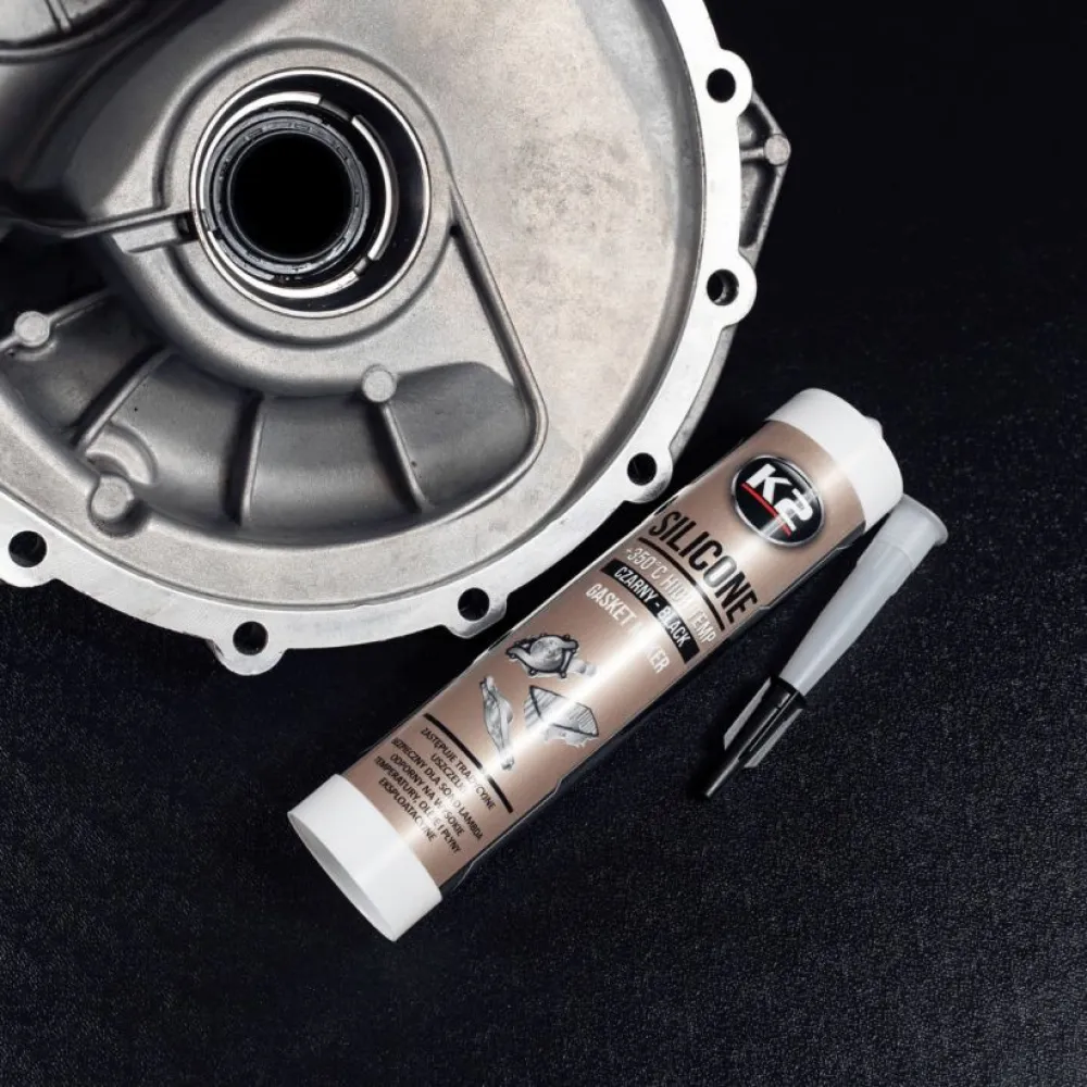 Szilikon tömítő paszta (+350°C), fekete, kartusos, 300 g K2 Siliicone B200N