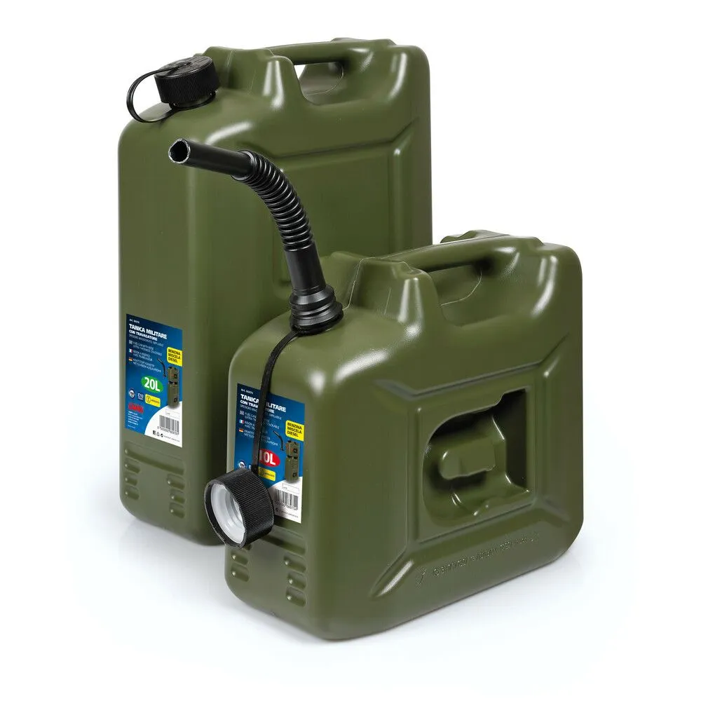 Üzemanyag kanna 20 literes, egymásra rakható, műanyag, military, Lampa PE Jerry Can
