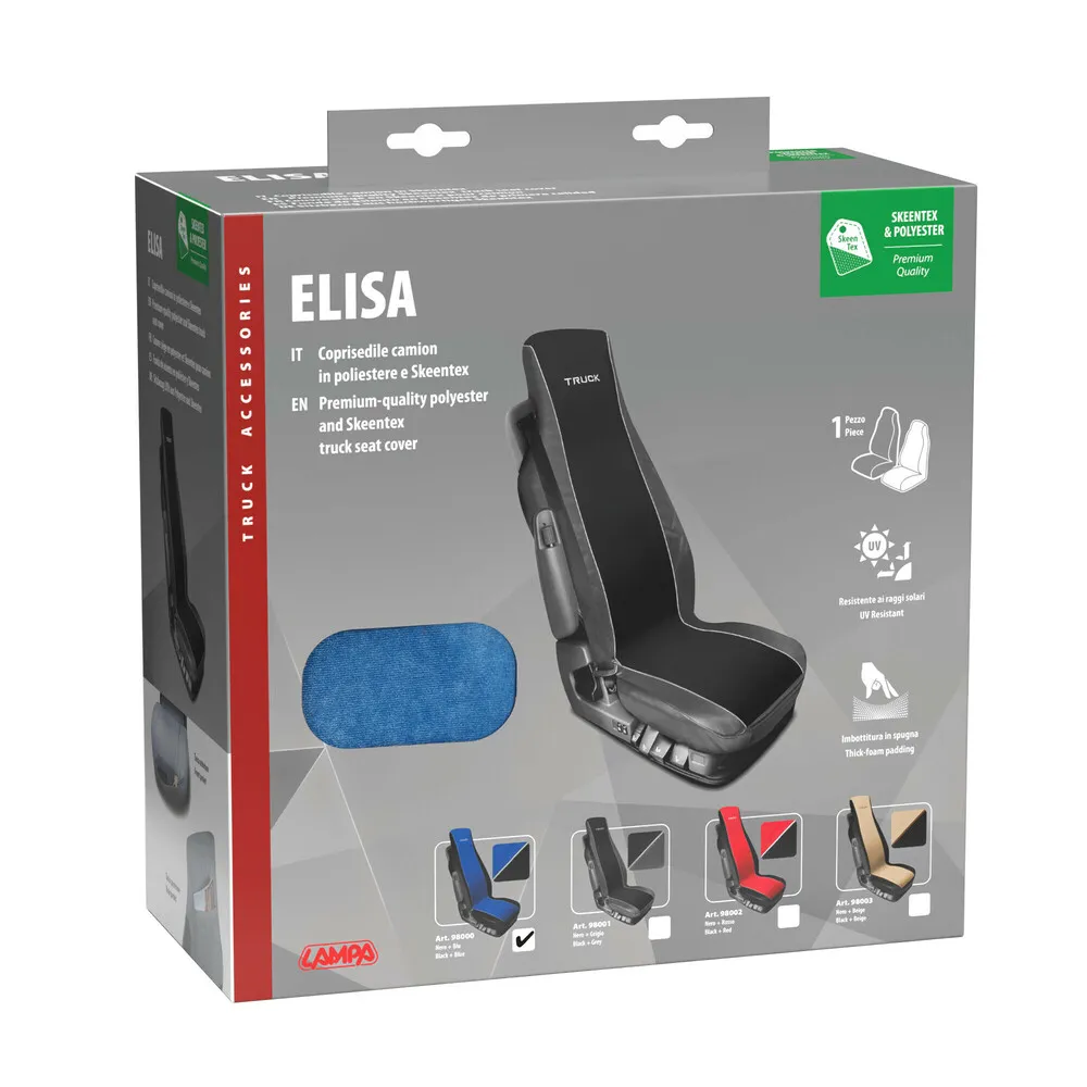 Ülésvédő, univerzális (kamionba vagy teherautóba) kék-fekete, Lampa Elisa