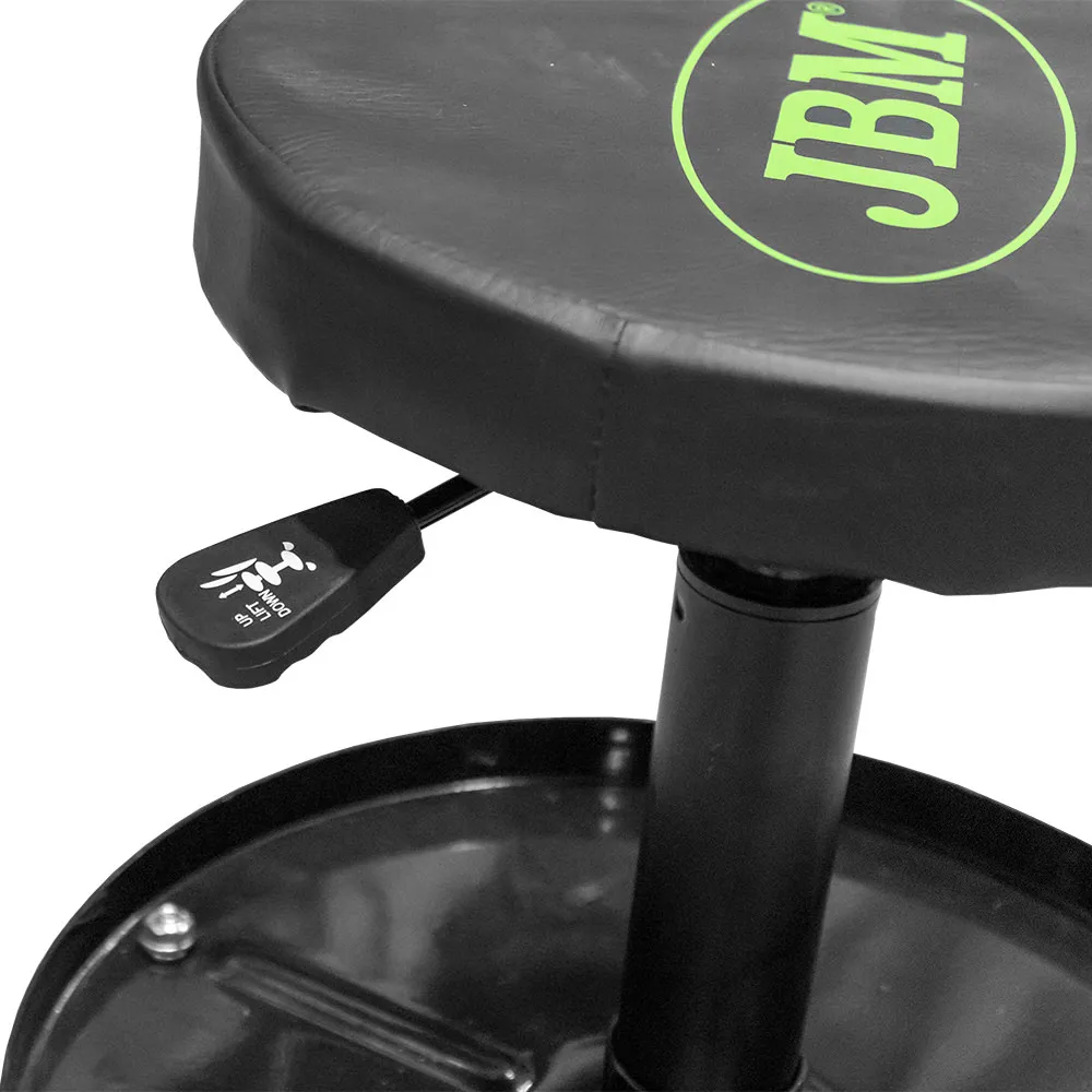 Műhelyszék, szerszámtartó tálcával, kerek, hidraulikus, JBM 50843