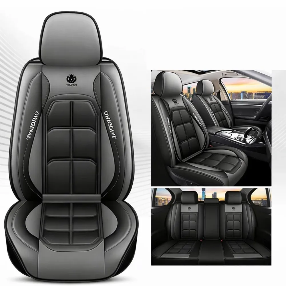 Üléshuzat szett, PU bőr, szürke-fekete, Sonsang, Prémium