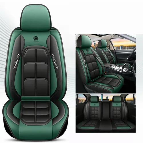 Üléshuzat szett, PU bőr, zöld-fekete, Sonsang Prémium