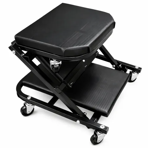 Aláfekvő, műhelyszék 2:1-ben, 6 kerekes, fekete, MaxSpeed