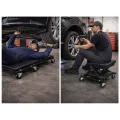 Aláfekvő, műhelyszék 2:1-ben, 6 kerekes, fekete, MaxSpeed