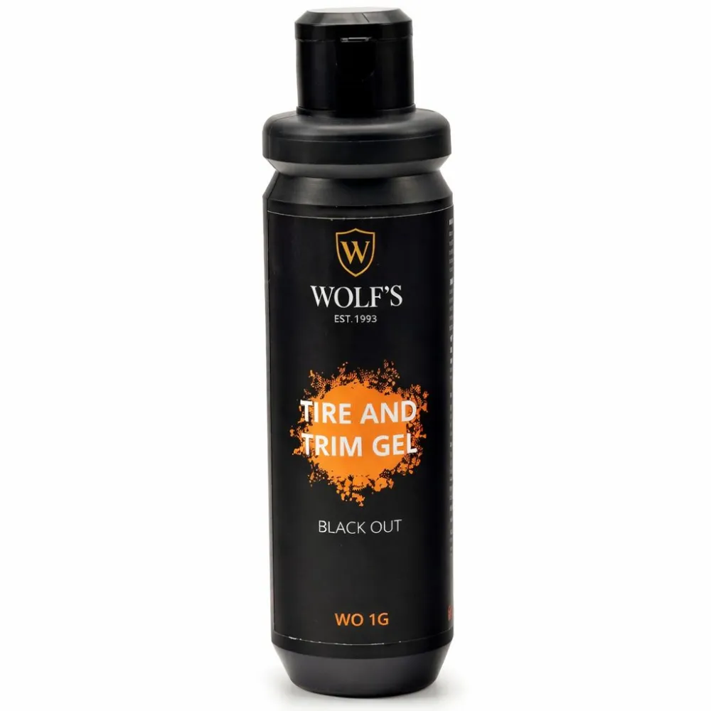 Műanyag- és gumiápoló gél 225 ml, Wolf WO 1G Tire and Trim gel - Black Out