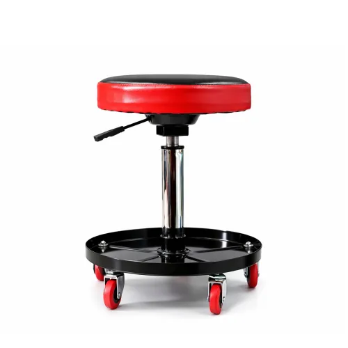 Műhelyszék, szerszámtartó tálcával, kerek, állítható, Maxspeed