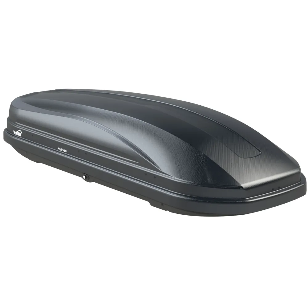 Tetőcsomagtartó, síbox, karbon mintás 400 liter, Hakr Magic Line 400 carbon