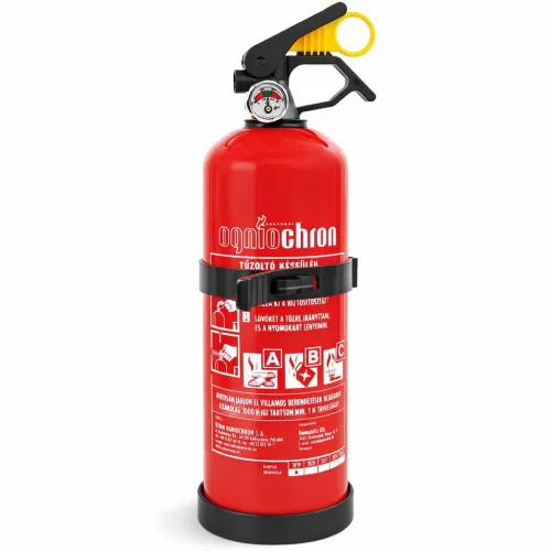 Tűzoltókészülék A,B,C osztályú (konzollal és nyomásjelzővel) 1Kg 