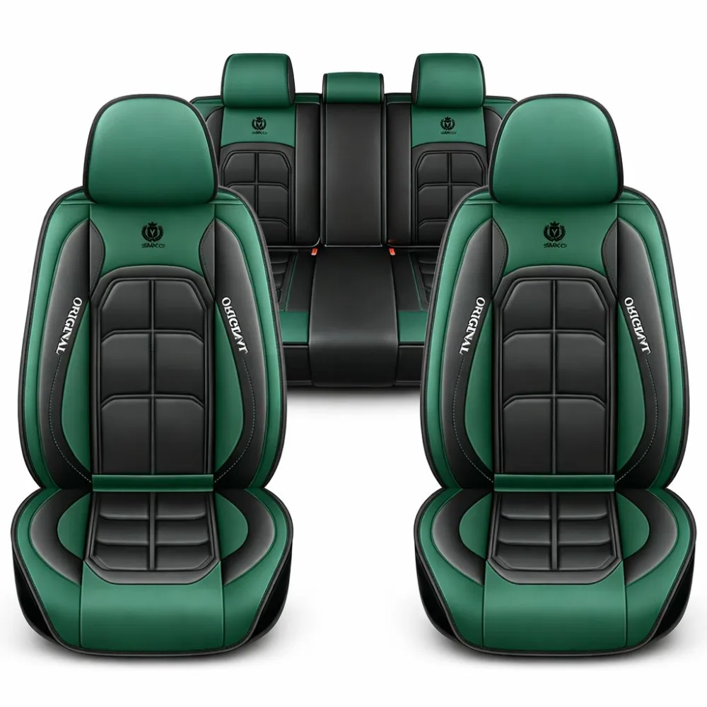 Üléshuzat szett, PU bőr, zöld-fekete, Sonsang Prémium