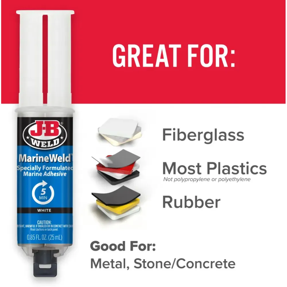 Kétkomponensű rugalmas, vízálló epoxy ragasztó Marine J-B Weld 50172