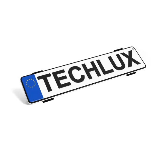 Keret nélküli rendszámtábla tartó pár Techlux - Frameless Plateholder