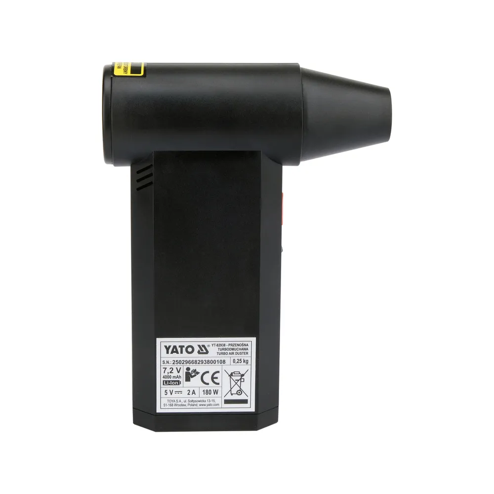 Légseprű ventilátor, akkumulátoros 135000 RPM, Yato YT-82938