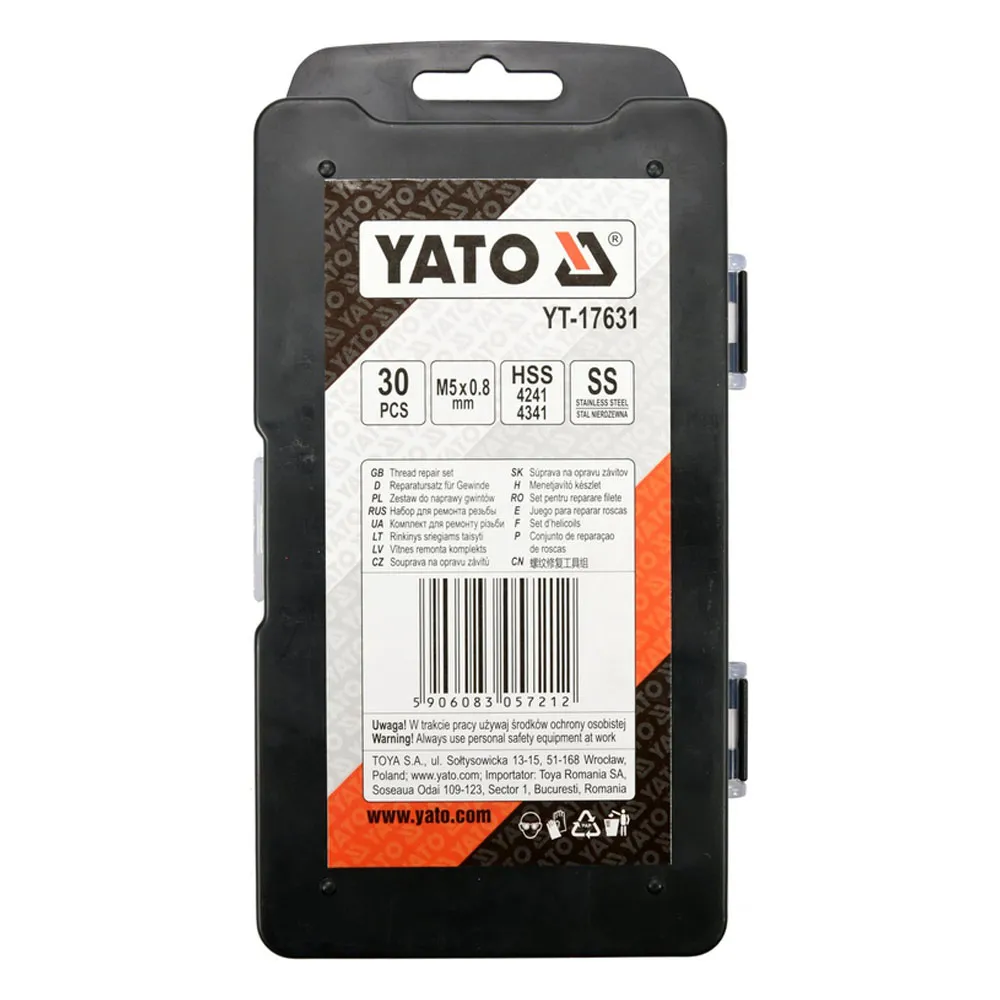 Menetjavító készlet M5X0.8, Yato YT-17631