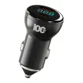 Autós USB-s gyorstöltő (100W) , voltmérővel, USB/USB-C csatlakozás, Autolife 04AC