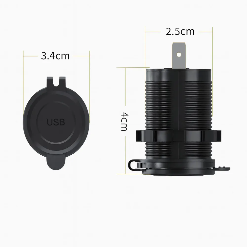 USB dupla töltő aljzat szivargyújtó helyére 12/24V QC3, Autolife 13214