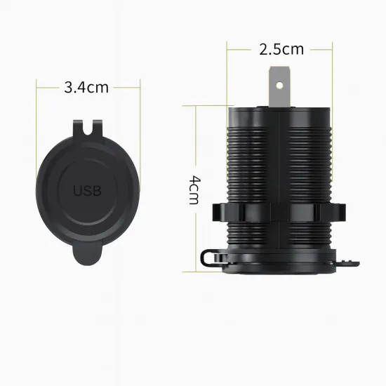 USB dupla töltő aljzat szivargyújtó helyére 12/24V QC3, Autolife 13214